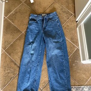 Madewell Curvy Wide Leg crop Jeans